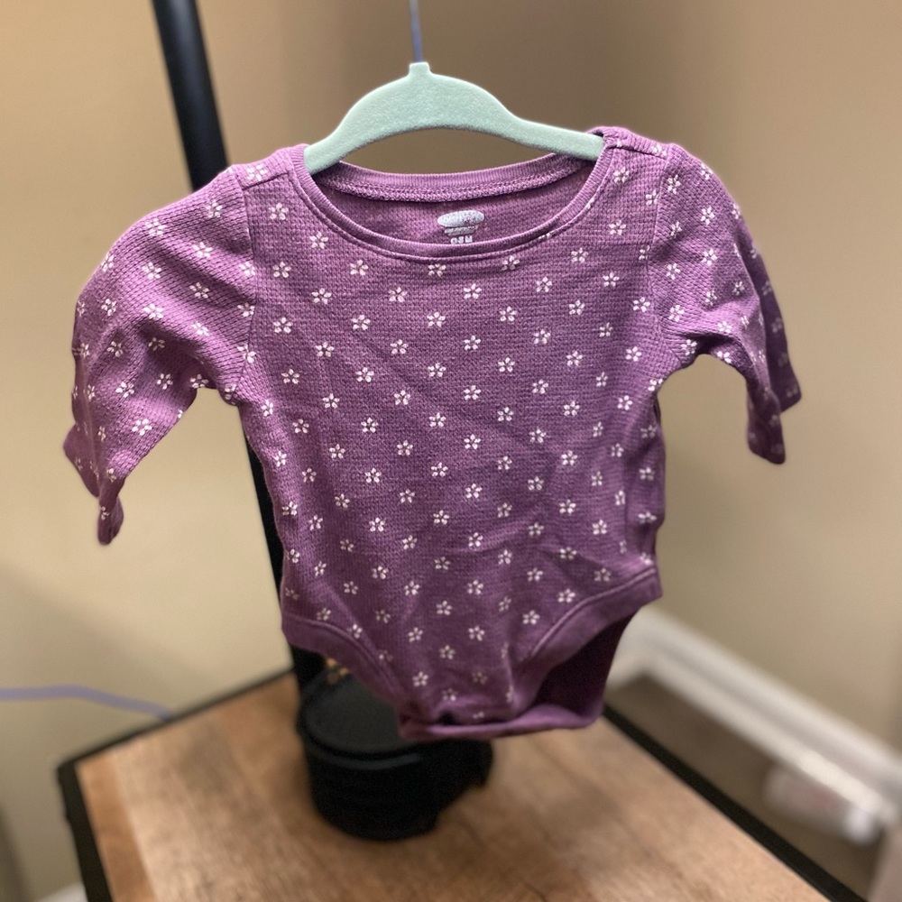 0-3 month purple old navy onesie